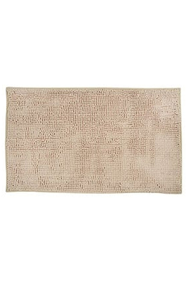 Ecru Embossed Microfiber Bath Mat 75x45cm