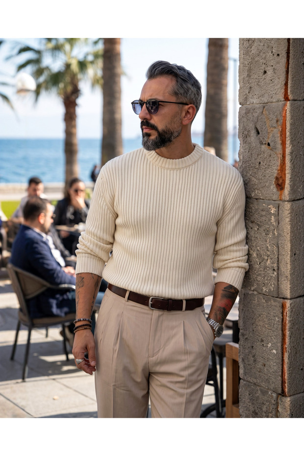 Men's Cortina Old Money Ribbed Knit Sweater