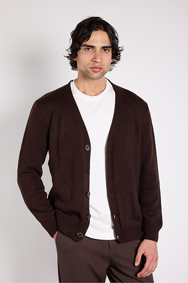 Oversize Buttoned Knitwear Cardigan
