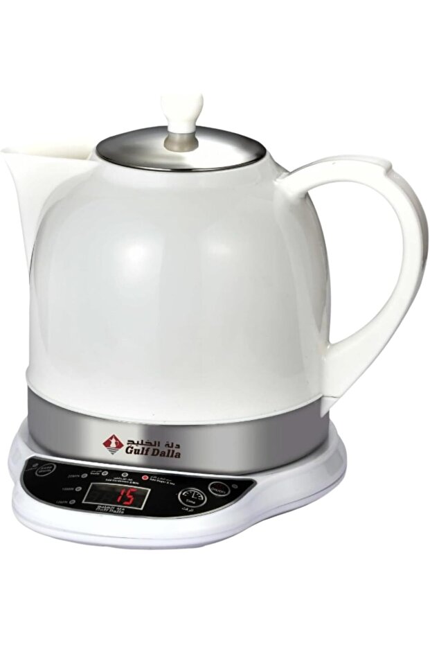 Electric Karak Tea Maker 1200ml – 1000W Fast Boil White Dallah Coffee Pot GA-C93881