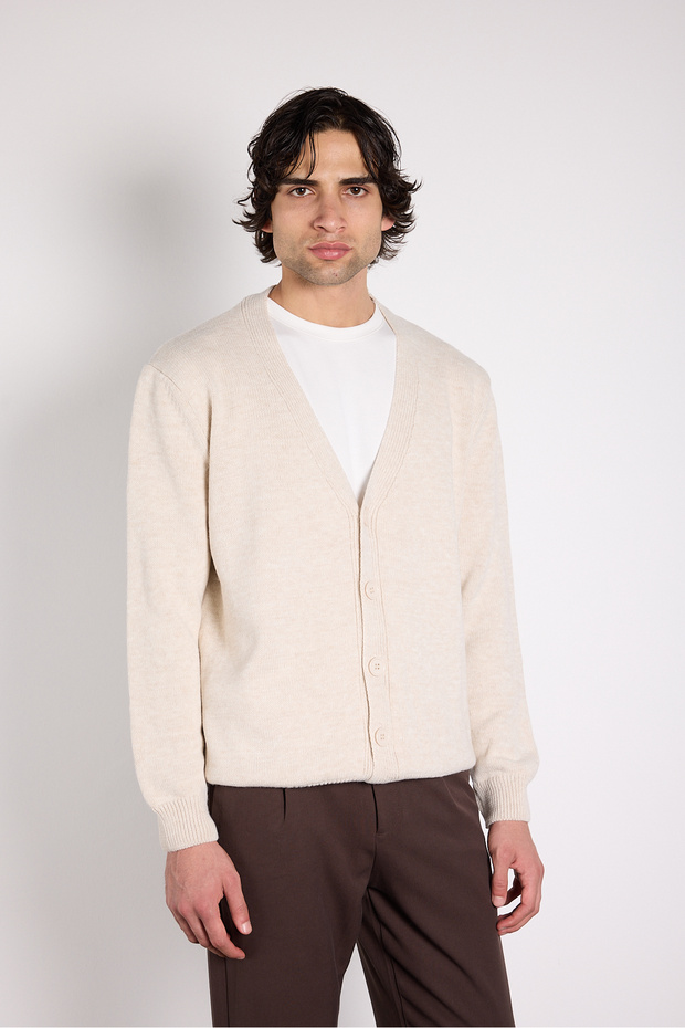 Oversize Buttoned Knitwear Cardigan