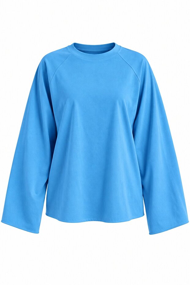 Blue Basic Oversize Tshirt - 2128
