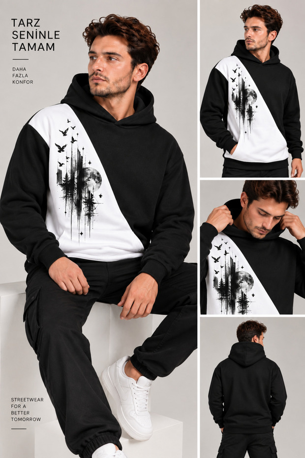 Special Design Hooded Men's Sweatshirt