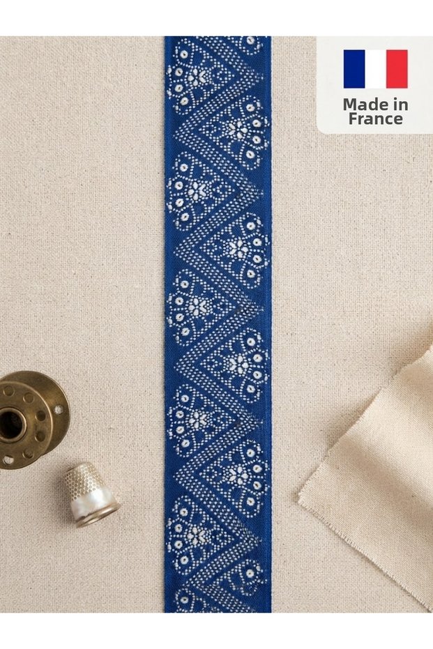 French Jacquard Woven Embroidered Ribbon/Special Occasion Decoration Ribbon/Sewing Closure Strip - 40mm - 10Meters