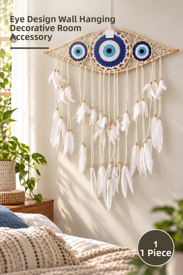 1 Piece Dream Catcher - Eye Design Wall Ornament Decorative Hanging Room Accessory