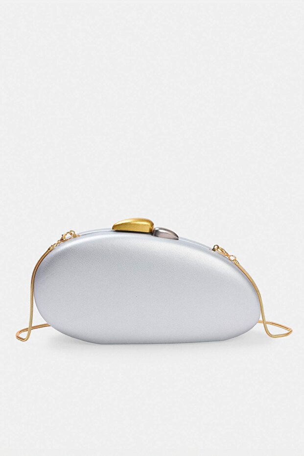 Silver Chain Women's Portfolio & Clutch Bag Takss26Py00010