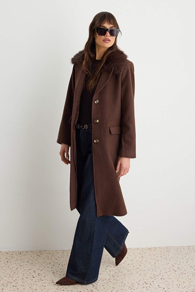 Brown Oversize Coat Twoaw27Kb00039