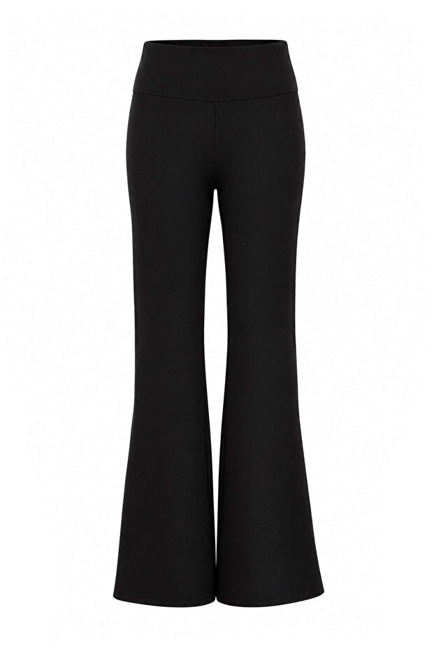 Siyah Dalgıç/Scuba LYCRA® ADAPTIV™ Örme Spor Tayt THMAW27TY00018