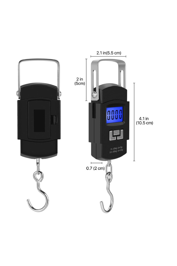 50kg black Electronic Digital Scale Hanging Scale 50kg 10g Fishing Luggage Travel Weighing Steelyar