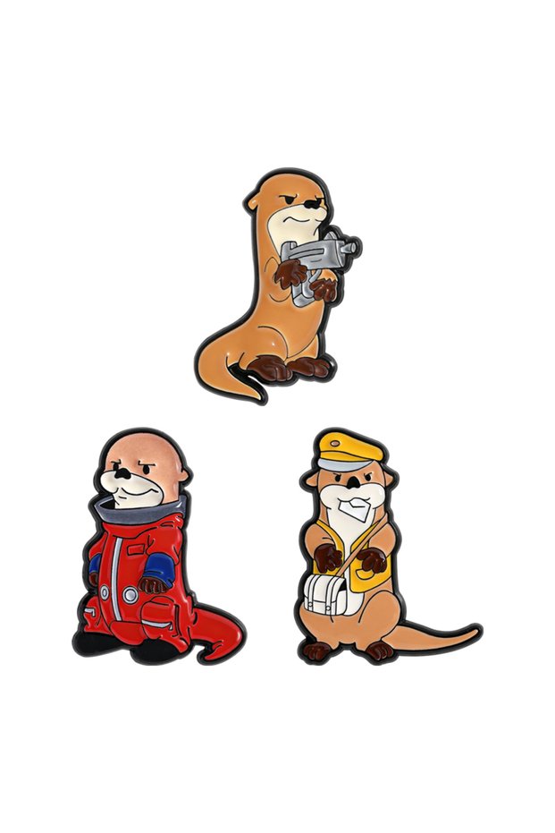 TZ2395 3-7pcs/sets Cartoon Anime Middle Finger Rude Cat Enamel Pins Low Battery Daisy Flower Brooche