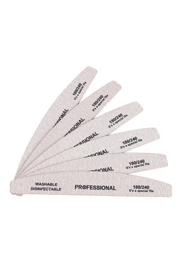 180 240 10pcs Wood Sandpaper Nail File 180/240 Professional Emery Board Manicure Buffer Grey Boat Do