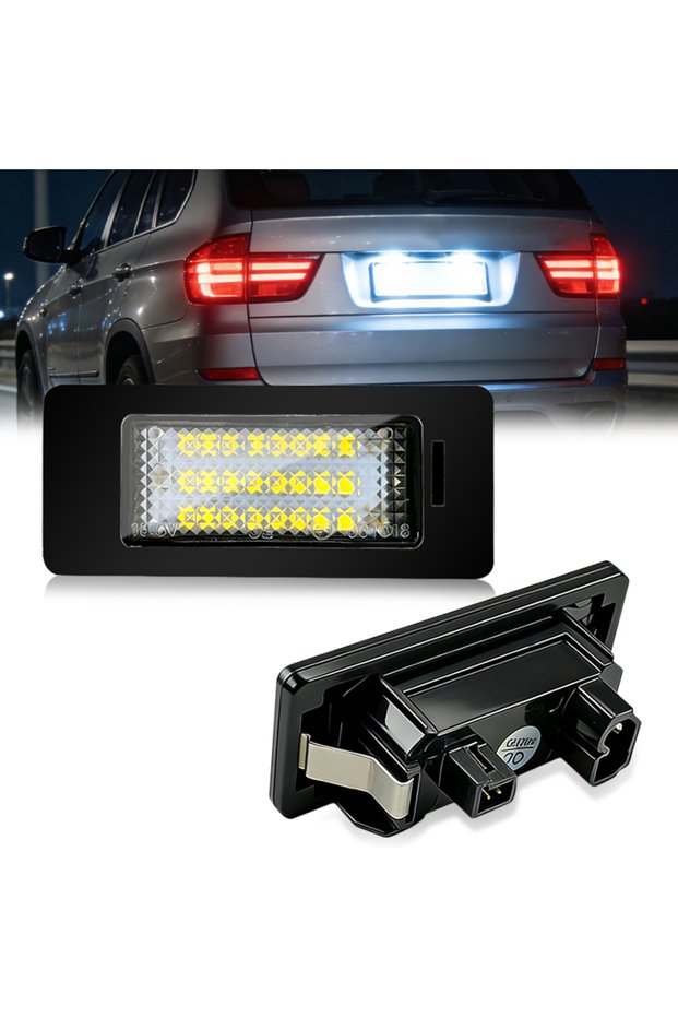 مصابيح LED بيضاء مزدوجة 6000K للوحة ترخيص السيارة، ملحقات سيارات لسيارات BMW E46 X5 E70 X6 E71 E72 E90