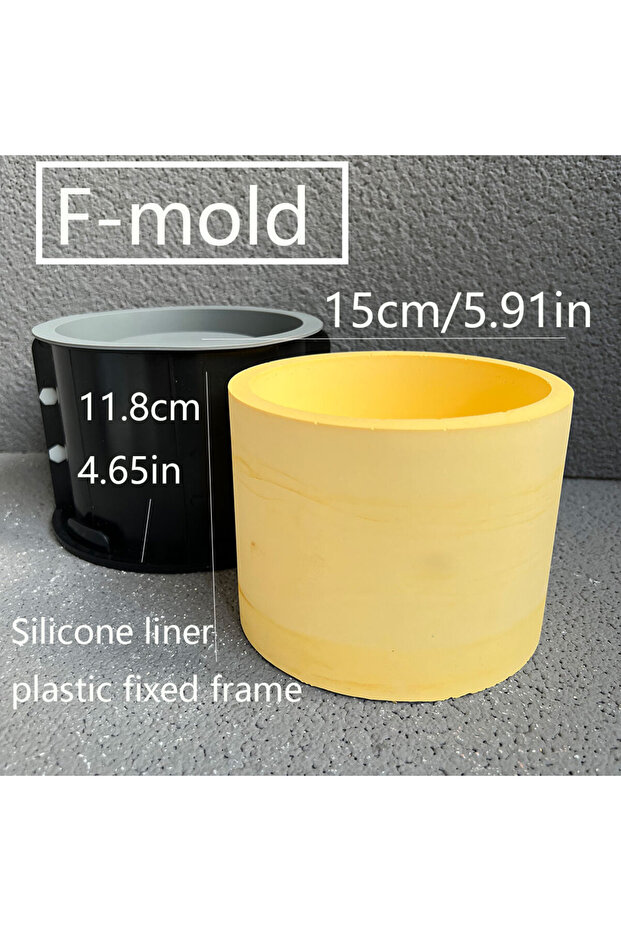 F-mold Large Silicone Planter Molds Concrete Round Indoor Flowerpot Big Candle Vessel Storage Plants