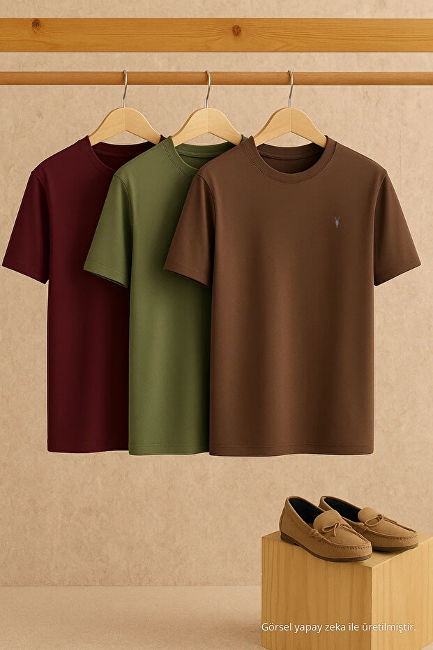 Men's Comfort Crew Neck Loose 3-Pack T-Shirts