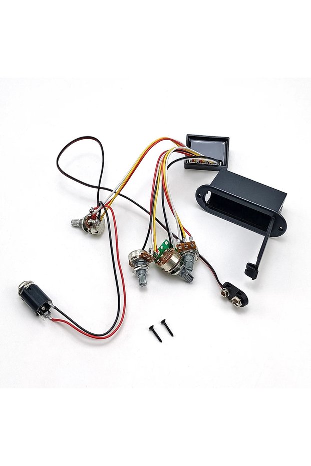 2 Band Active EQ Equalizers Electric Bass Preamp Circuit Pickup Replacement for Active Bass Pickup B
