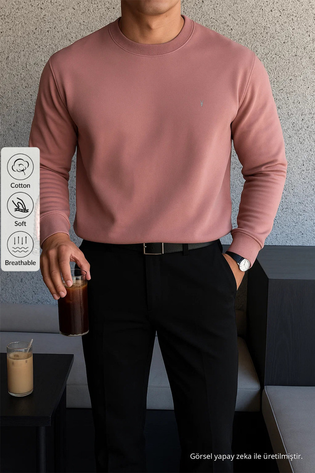 Men's Winter Casual Basic Powder Sweatshirt