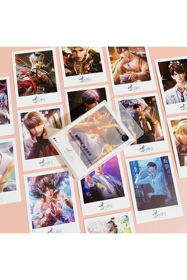 Random Cover 40 Pcs/Box Love and Deepspace Lomo Card - Rafayel Zayne Sylus Caleb Holographic Photo C