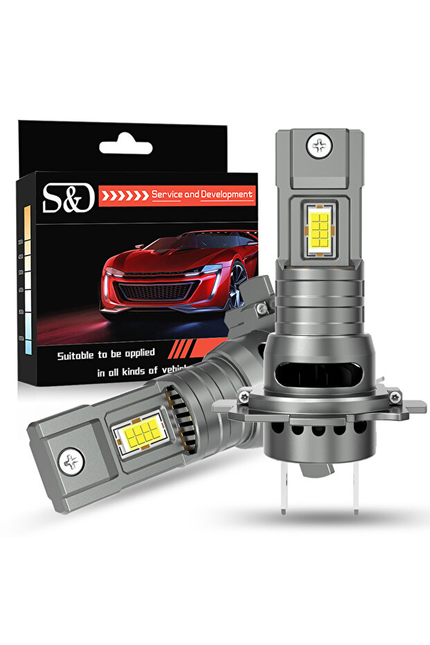 H7 2pcs Mini H7 LED Headlight Bulb 18pcs CSP Chips Car Headlamp Fog Lamps Canbus H7 Led Turbo Automo