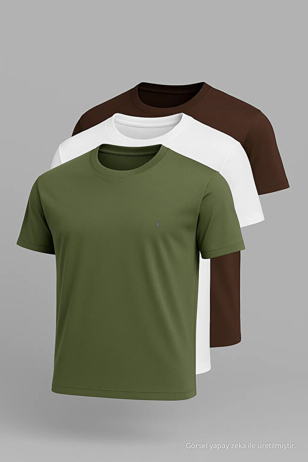 Men's Casual Short-Sleeve Trendy 3-Pack T-Shirt