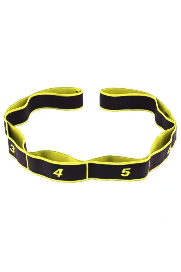 Yellow Yoga Stretch Resistance Bands Adult High Elasticity Multi-Segment Belt Yoga Assisted Stretchi