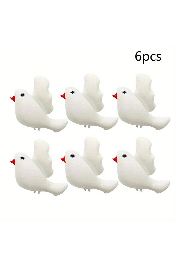 Other 6pcs 3/6pcs White Peace Dove Aluminum Foil Balloons for Birthday Parties Engagements Weddings