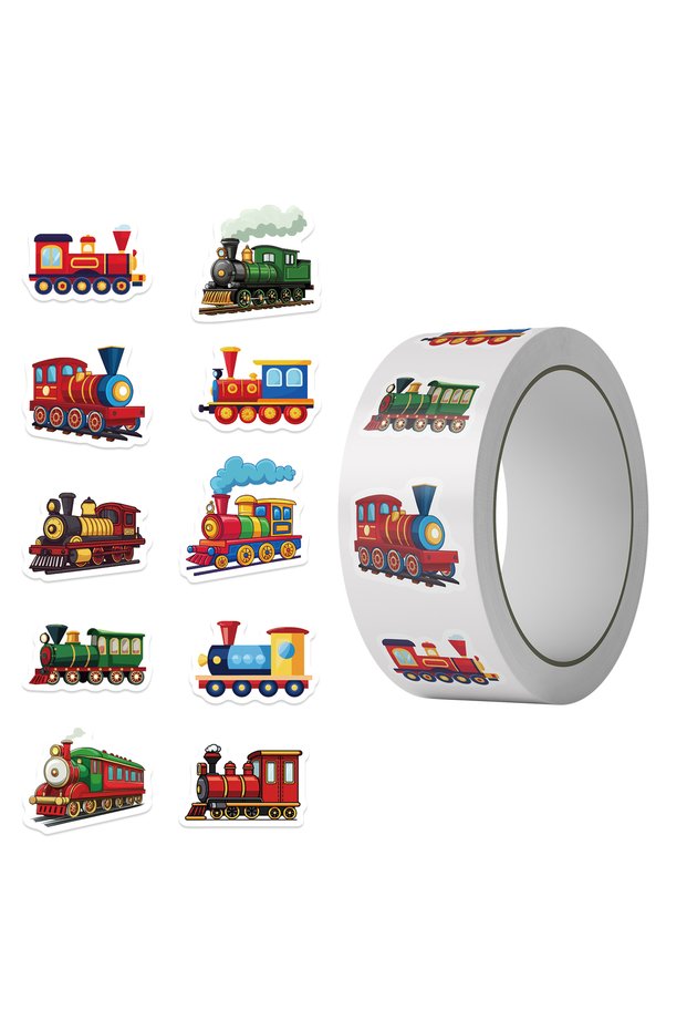 JJT248 500Pcs Construction Vehicle Sticker Roll For Kids Reward Encourage Sticker For Labels Thank Y