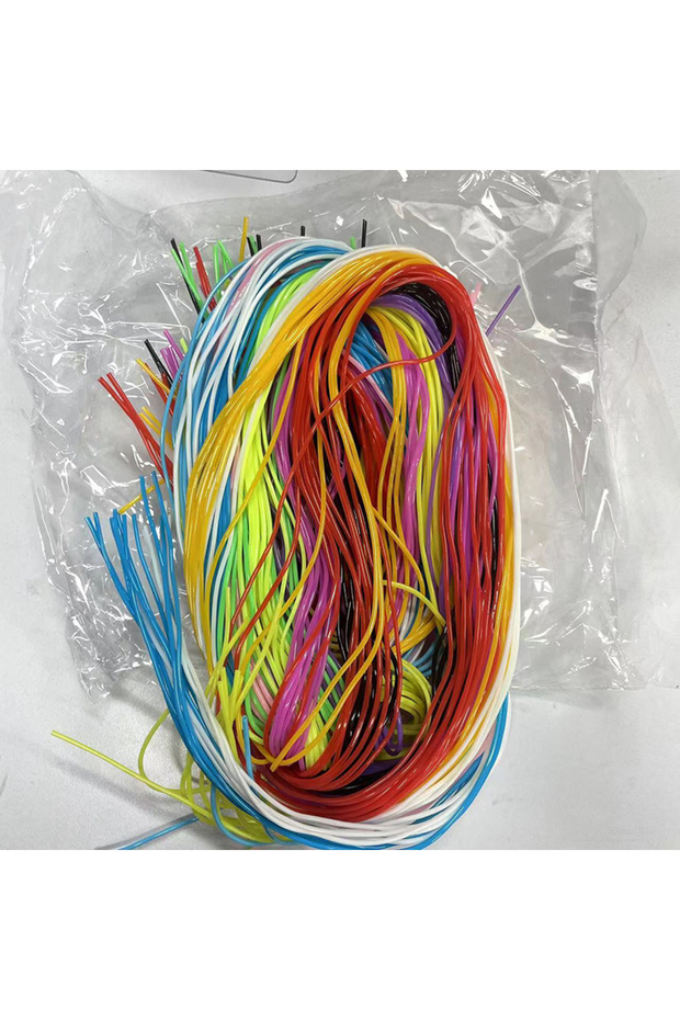 Colorful 120Pcs Pvc Cord Craft Trim Cord Weaving Strings DIY Colorful Braided Wire Plastic Environme