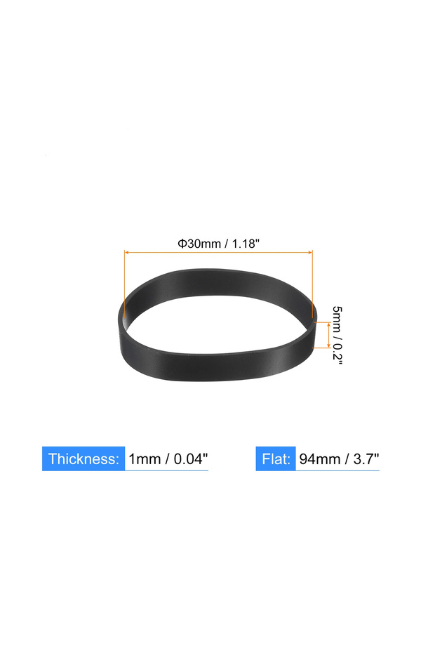 30pcs Black 30x5mm 30/50/100Pcs Rubber Bands Rings Cable Ties Silicone Rubber Bands Strong Elastic B