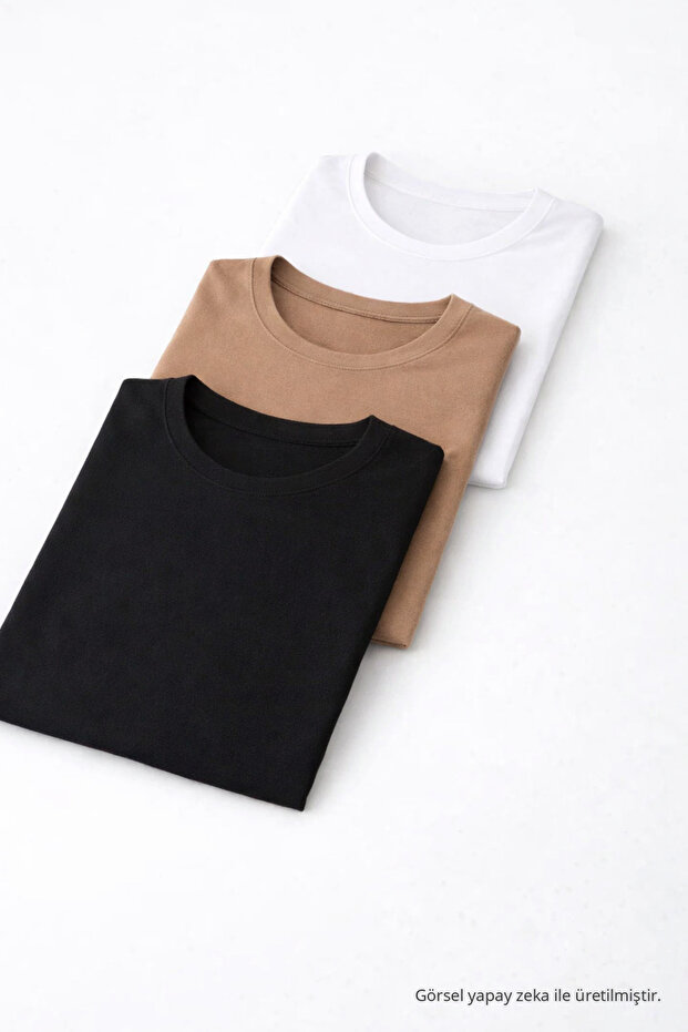 Women's Long Sleeve Crew Neck Slim Fit 3-Piece Blouse