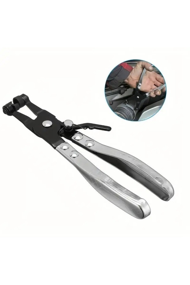 Silver Car Water Pipe Hose Clip Pliers Clamp Swivel Drive Jaw Locking Tool Removal And Installation