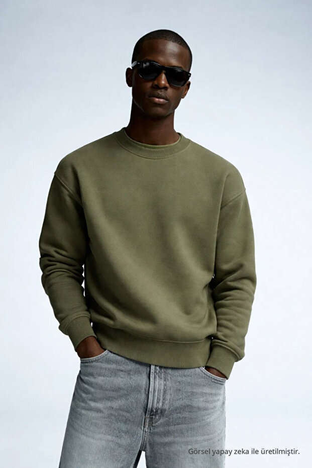 Sweatshirts - Khaki - Casual
