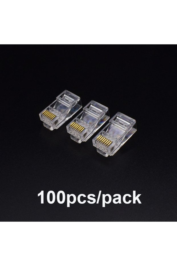 Other 100pcs 20/50/100pcs Cat6 Cat6e RJ45 Connector Module Plug 1000Mbps Ethernet Cables Adapter Gol