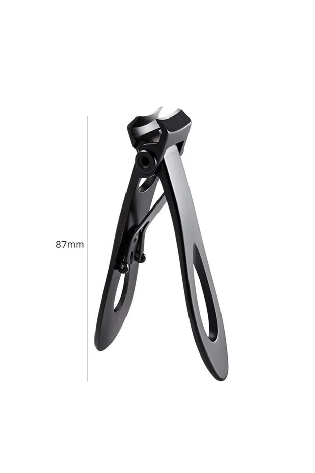 Large Black Stainless Steel Nail Clippers Cutter Trimmer Manicure Scissors Thick Hard Toenail Finger