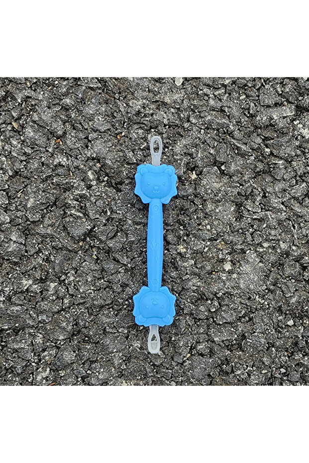 blue 2024 New models Baby Cleaner Spoon Double-headed Soft Wax Curette Picker Nose Cleaner Silicone