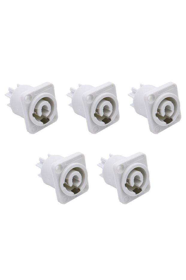 5PCS 3P White Socket 5 Pcs White Blue 3-Pin AC Powercon Male Connector Plug 20A/250V Output Input So