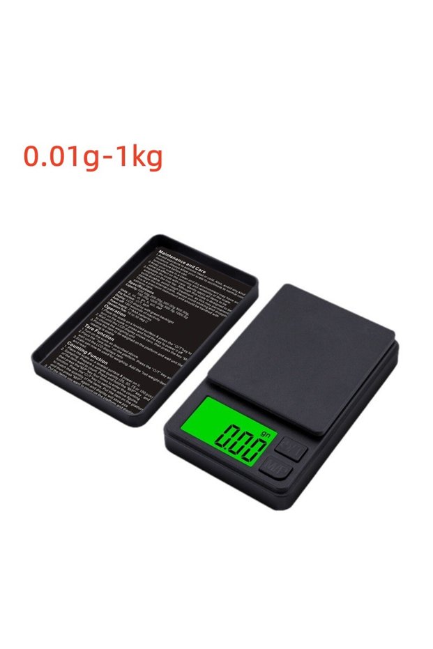 0.01g---1kg Mini high-precision LCD digital pocket scale 1kg/500g/0.01g jewelry scale food scale kit