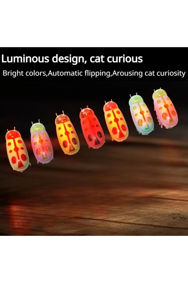 1pc Random color Luminous Insects Cat Toys Light-up Electric Worms Pet Interactive Puzzle Mouse Beet