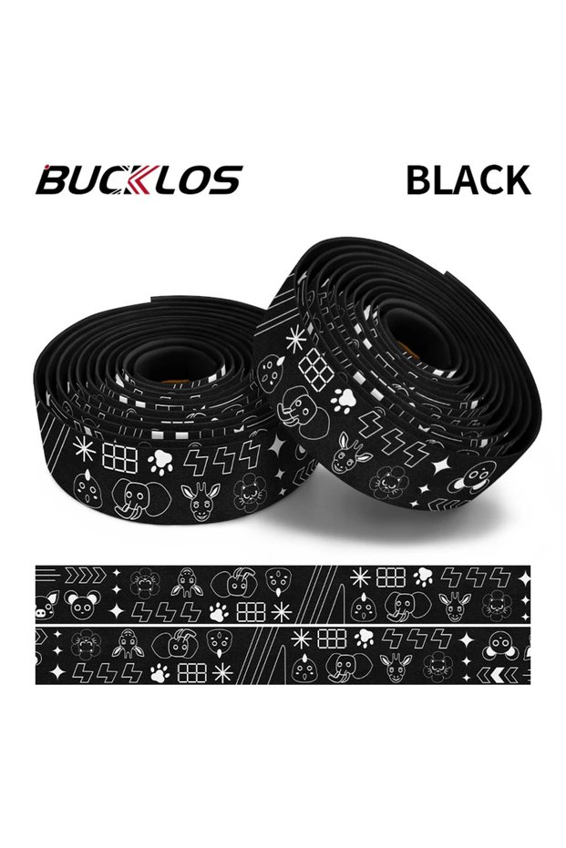ANIMAL-BLACK Bar Tape Gravel Road Bike Handlebar Wrapper Comfortable Anti-slip Bicyc