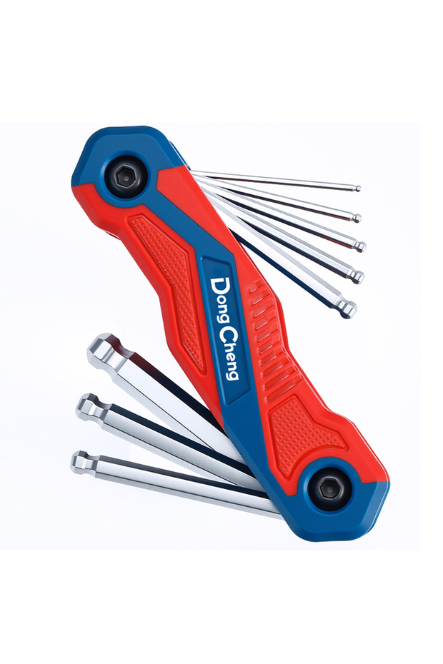 D092903 8 in 1 Folding Allen Wrench Set CR-V Hex Key Set Metric Ball Head Torx Star Screwdriver Llav