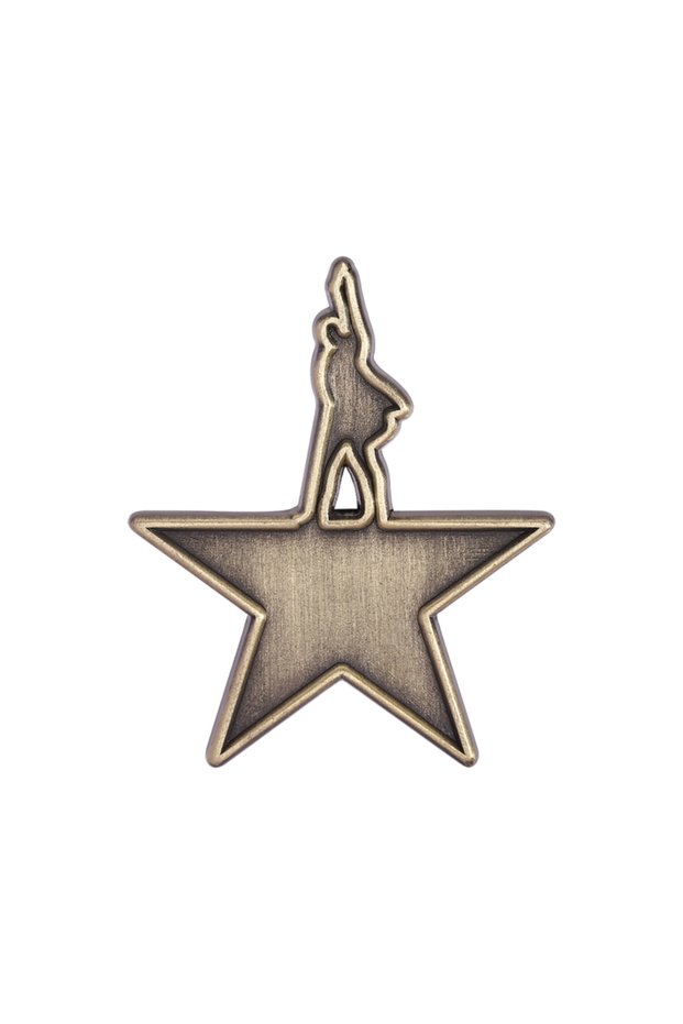 QHXZ5691 Hamilton Gold Star Logo Brooch Enamel Pin Retro Musical Theater Metal Brooches Backpack Lap