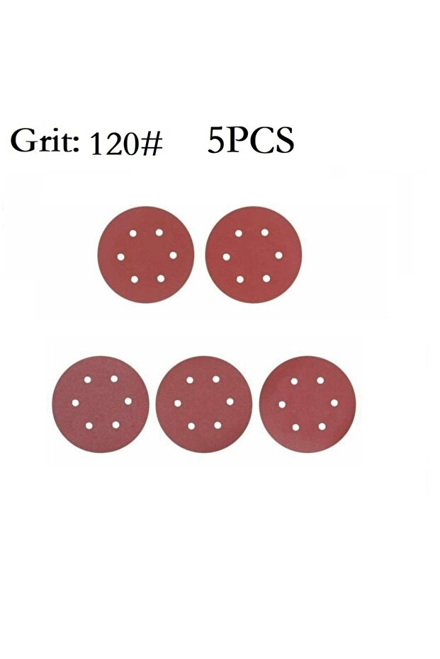 120Grit 9 Inch 6 Holes 225MM Sanding Discs 40-2000 Grit Flocking Sandpaper Orbital Sander Hook And L