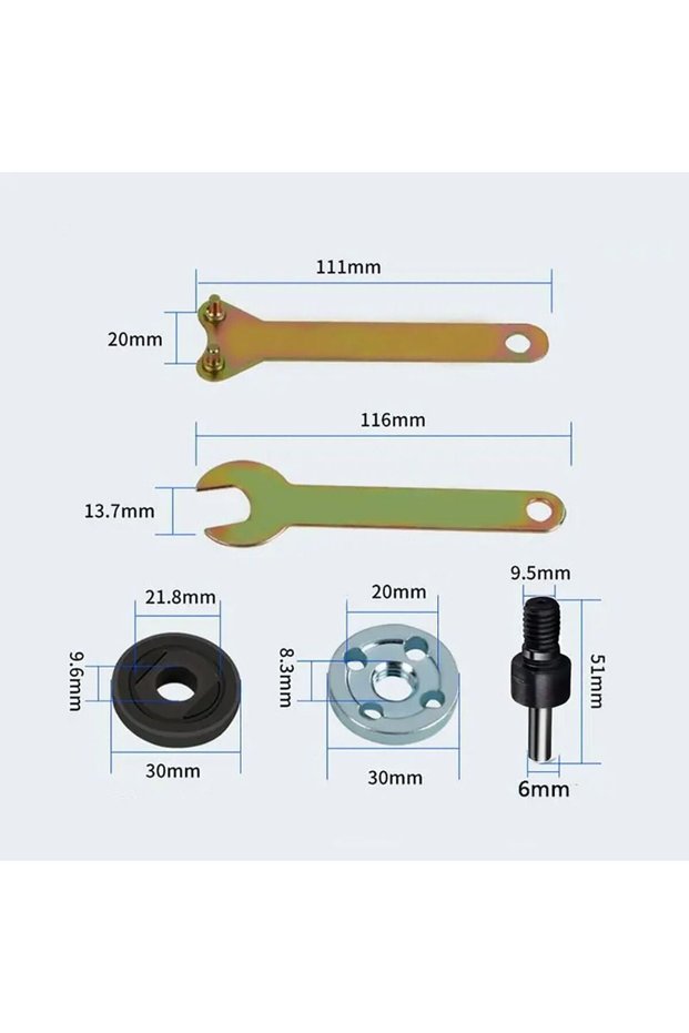 6mm Set 1Set 6mm/10mm Electric Drill Conversion Angle Grinder Set Metal Connecting Rod for Cutting D