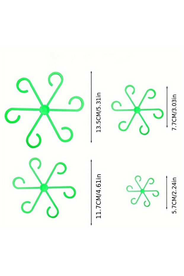 green4pcs 4-piece Set of Plant Stem Support Clips, Horticultural Plant Turtle Back Bamboo Support Fi