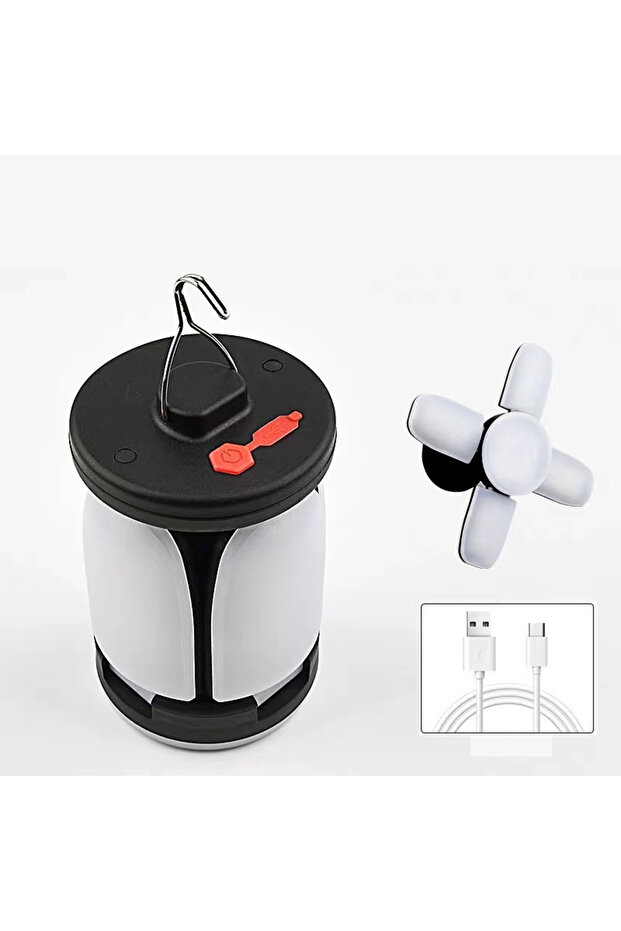 Without Solar High Power Solar LED Camping Lantern Rechargeable 4500mAh 1000LM Emergency Power Bank