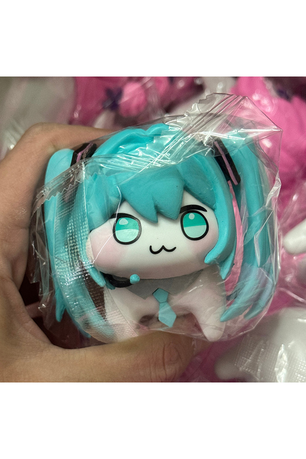Bandai A 7cm Hot Hatsune Miku Action Figures Q Version PVC Anime Model Figures Kawaii Cartoon Cute D