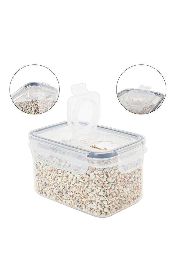 0.8L Sealed Plastic Food Storage Box Cereal Candy Dried Jars With Lid Fridge StorageTank Containers