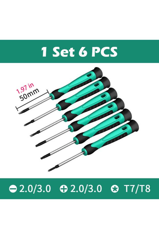 1 Set 6 PCS Precision Electronic Screwdriver 6 PCS Set Cell Phone Computer Camera Precision Instrume