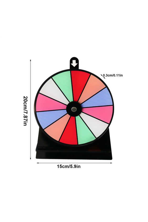 as shown Prize Wheel 12 Slots Spin The Wheel Erasable Fortune Roulette Tabletop Board for Carnivals