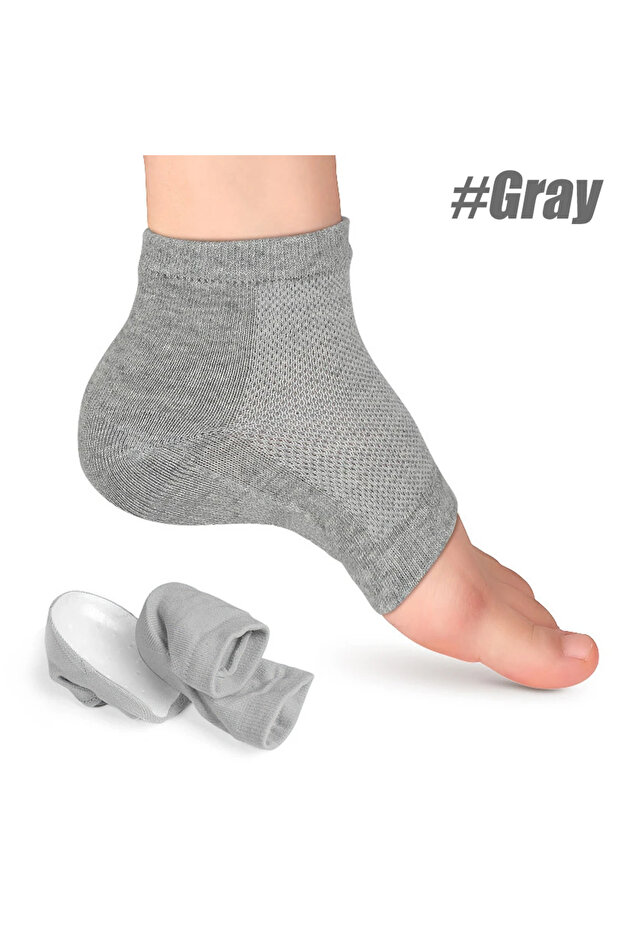 3.5cm Gray 1Pair Height Max Socks, Height Max Insoles 3.5cm, Invisible Shoe Lift Heel Pads, Half Hei