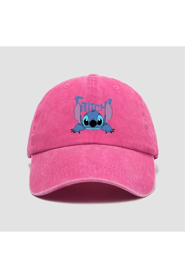 Rose Red Stitch Casual Hat Kawaii Cartoon Anime Figure Baseball Caps Breathable Snapback Sun Hats Ad